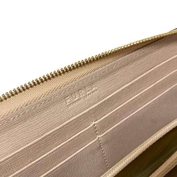 Auth FURLA - Light Pink Leather Long Wallet - Picture 5 of 6